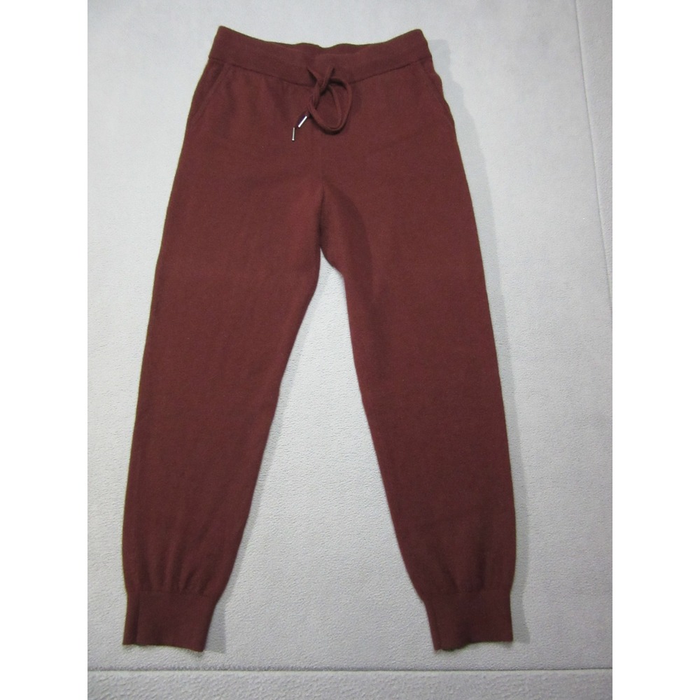 Quince Cashmere Sweatpants Womens Medium Red Burgundy Mongolian Knit Joggers